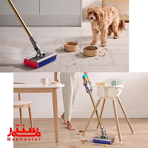 اقلام همراه سری های همراه جارو شارژی دایسون مدل Dyson V12s Detect Slim Submarine د رحال جمع کردن موی گربه